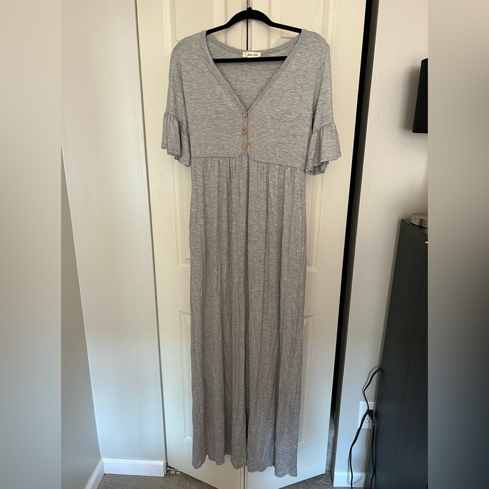 Flutter sleeve maxi dress